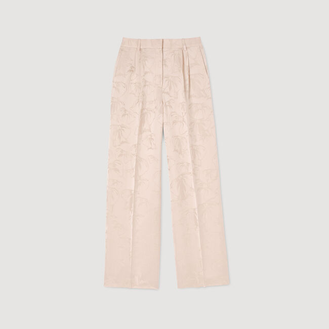 Fluid jacquard knot trousers