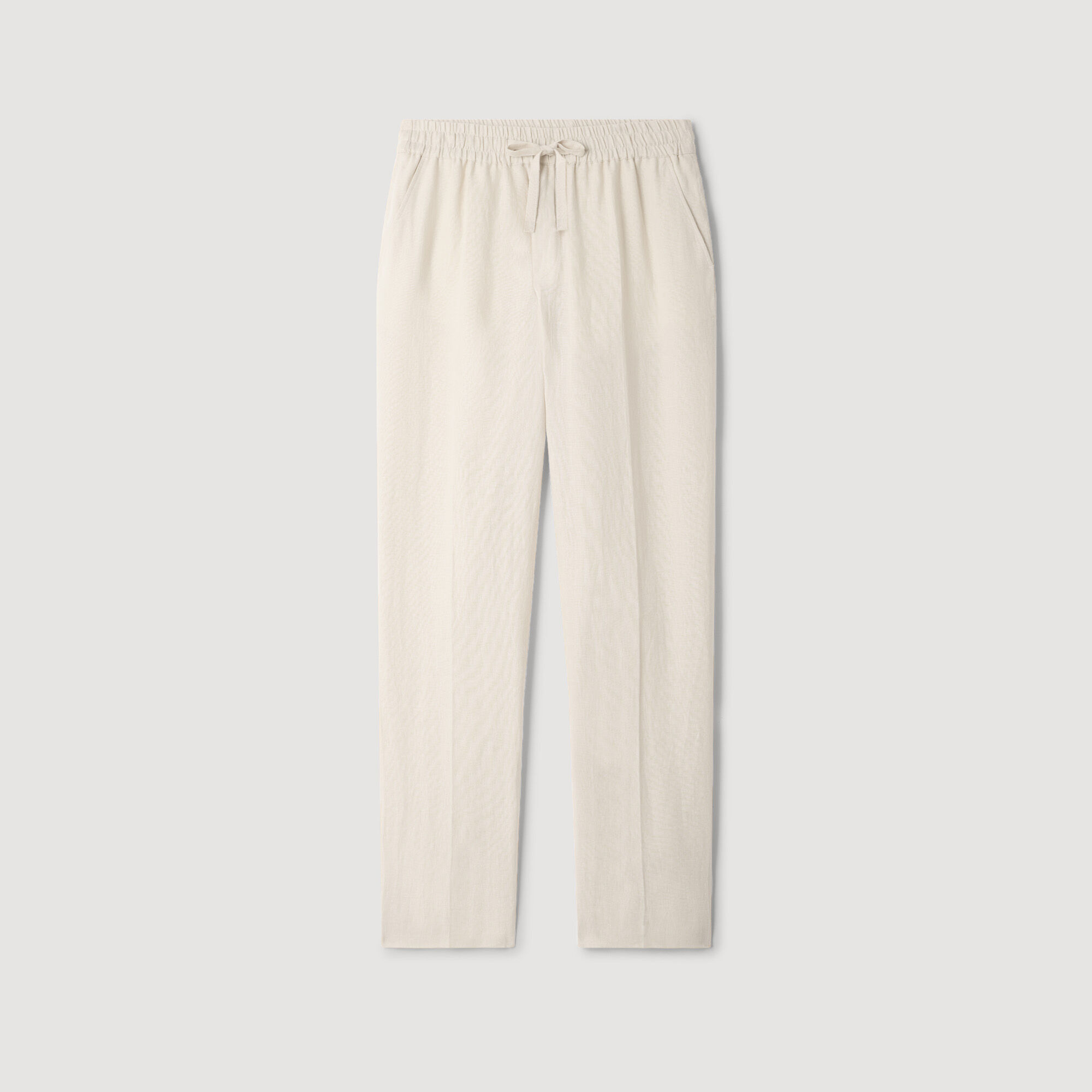 Elasticated linen trousers