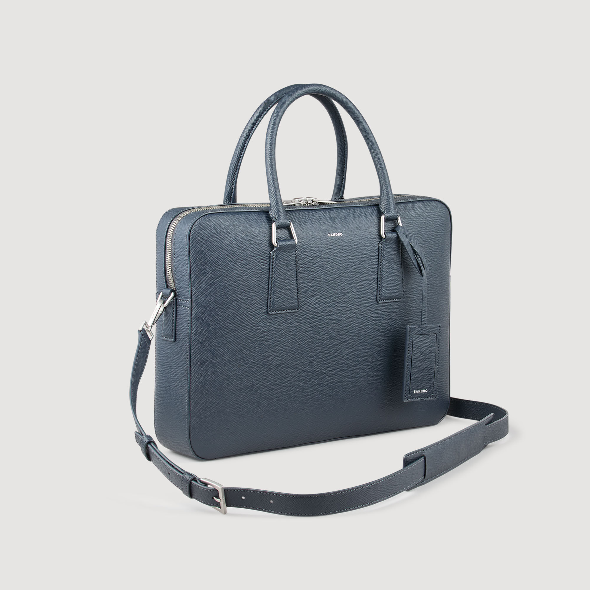 Reconstituted leather briefcase