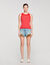 Striped ribbed vest top