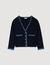 Cardigan with denim details