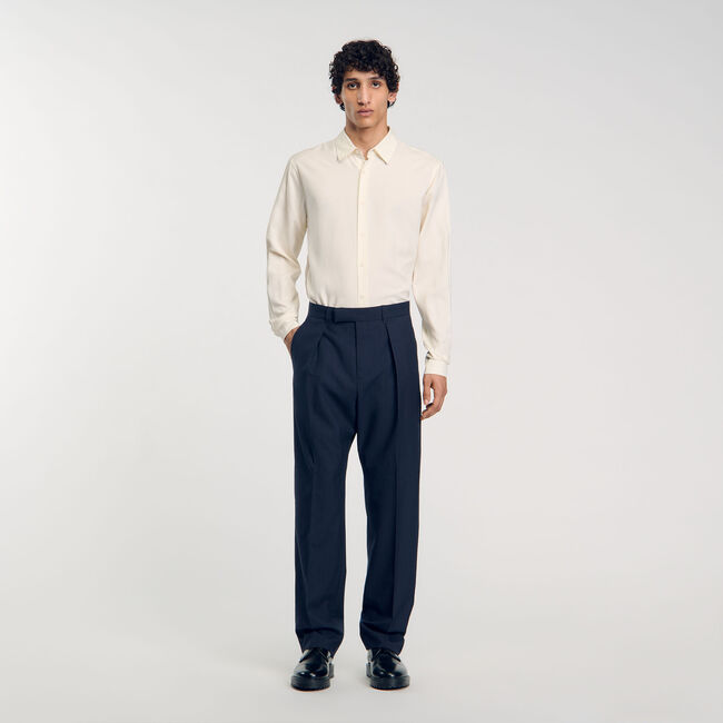 Box pleat trousers