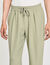 Elasticated straight-leg trousers