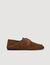 Suede lace-up boat shoes