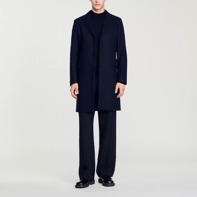 Wool broadcloth coat - Men | Sandro