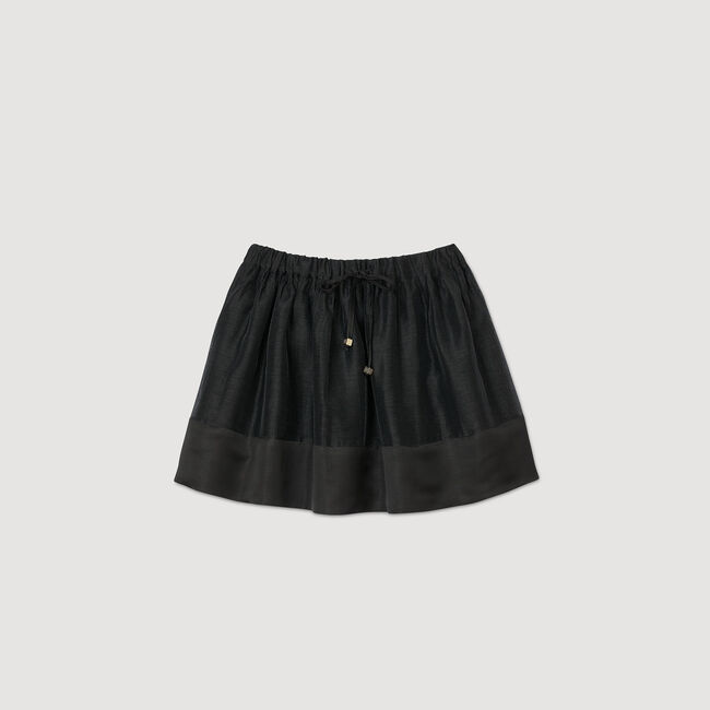 Short dual-material skirt