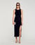 Rhinestone slit maxi dress