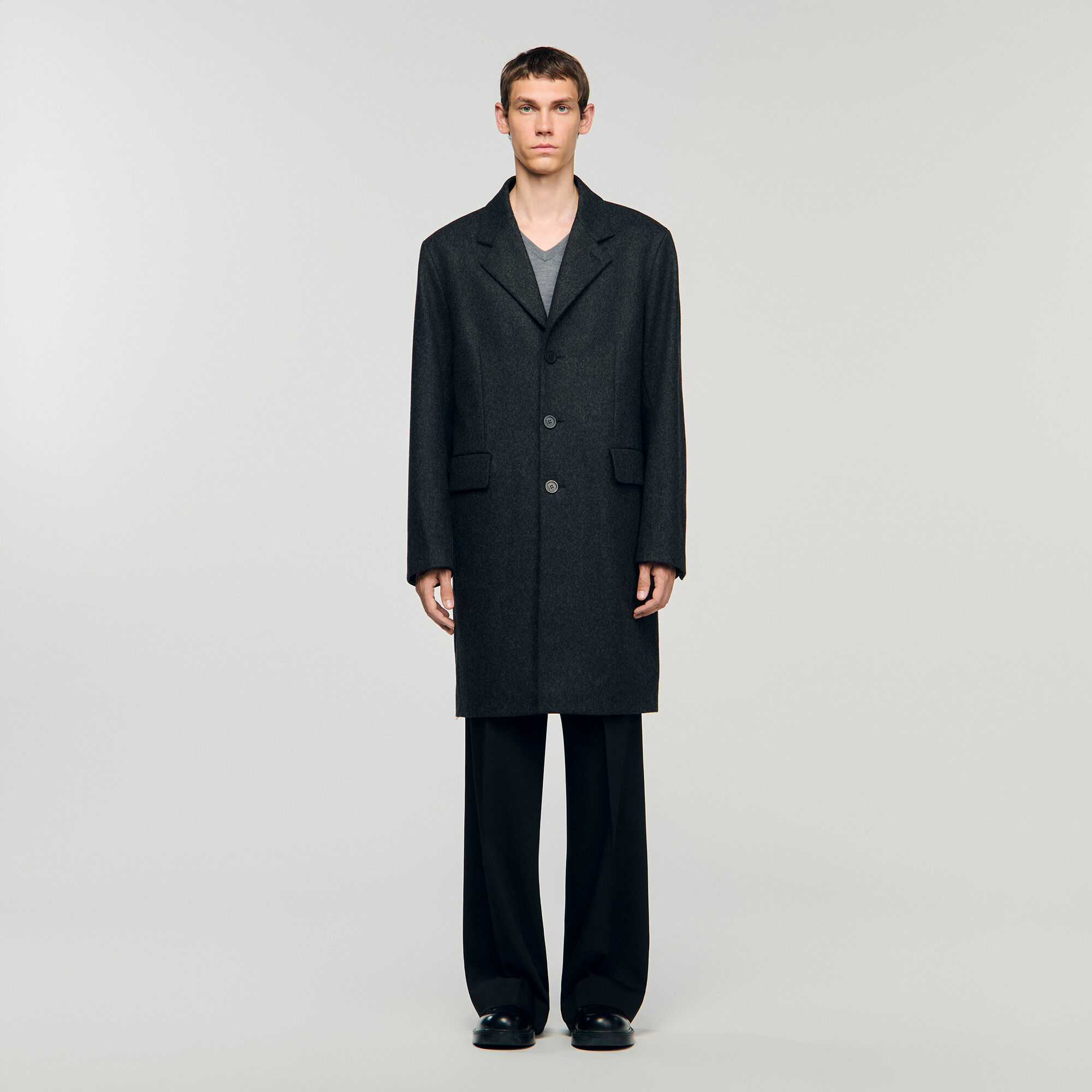 Wool broadcloth coat