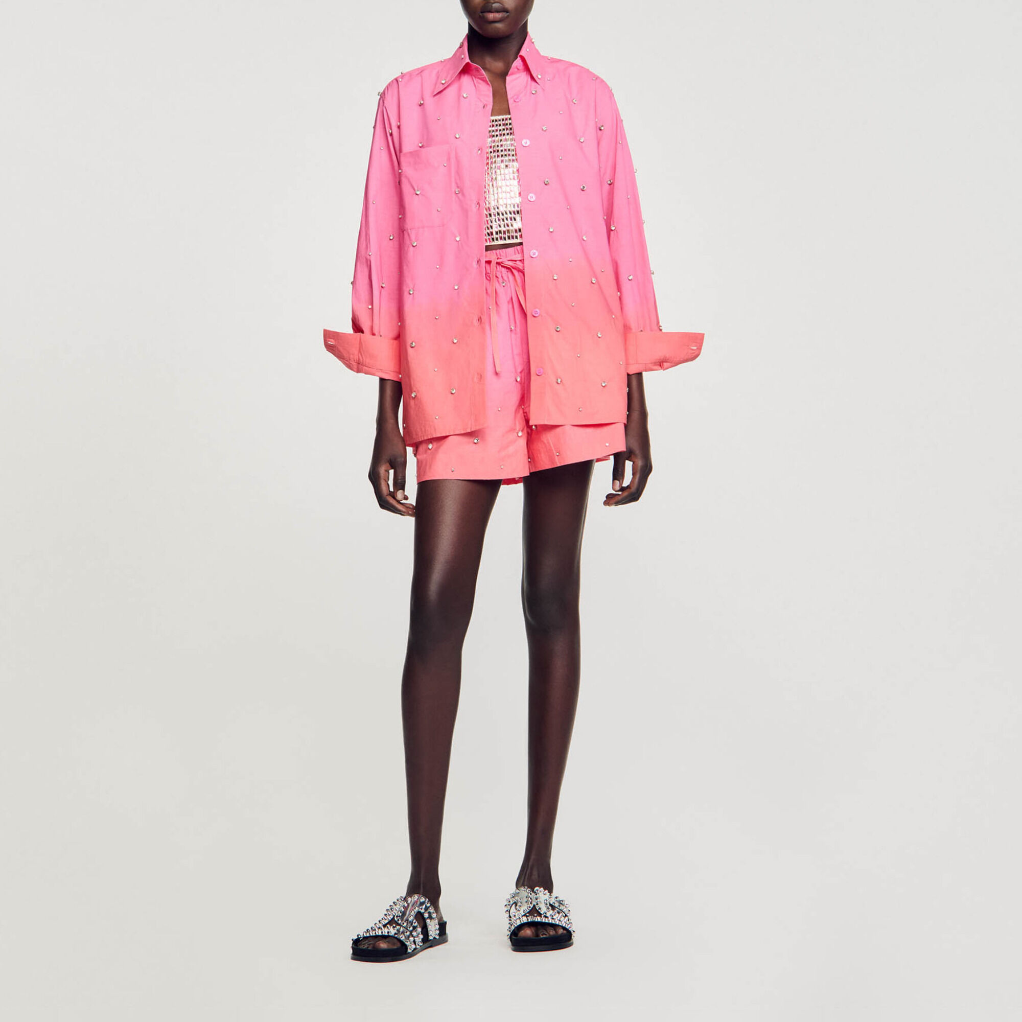 Rhinestone dip dye shirt