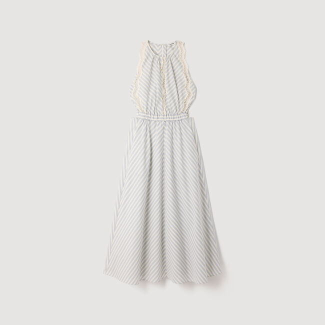 Striped cotton maxi dress