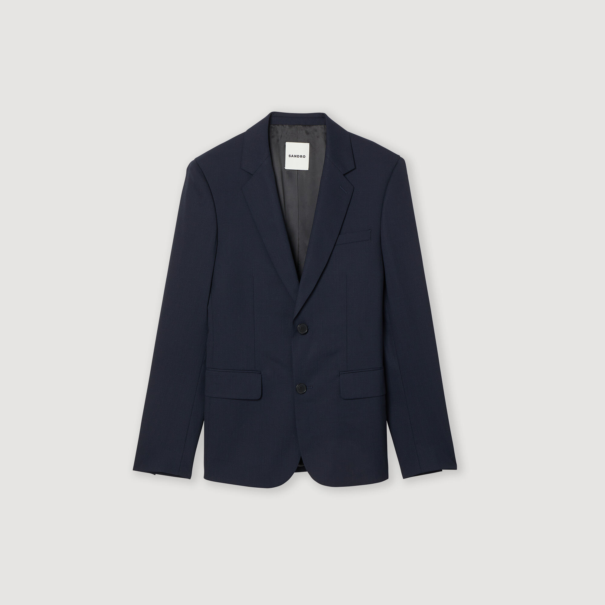 Stretch wool suit jacket