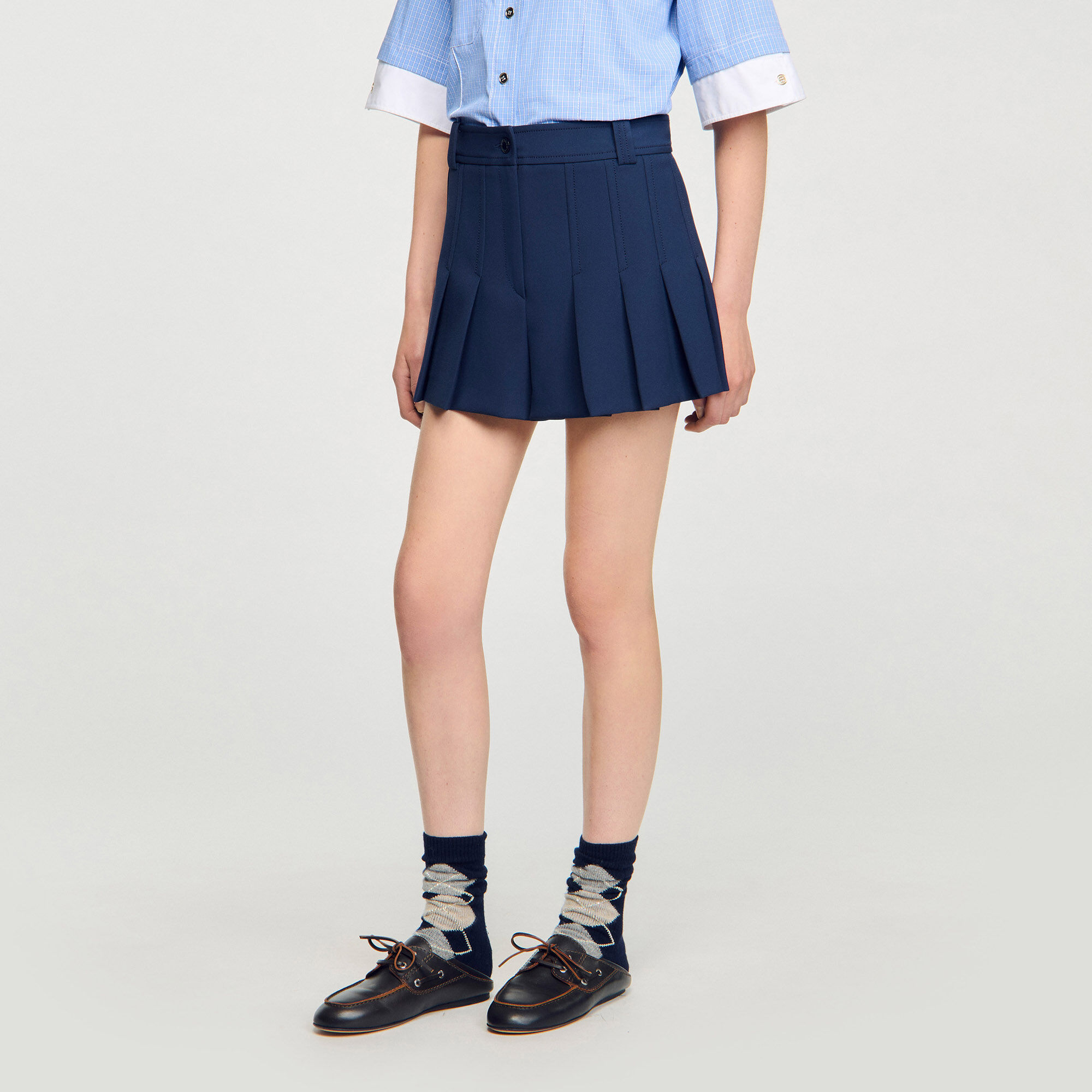 Tailored pleated shorts