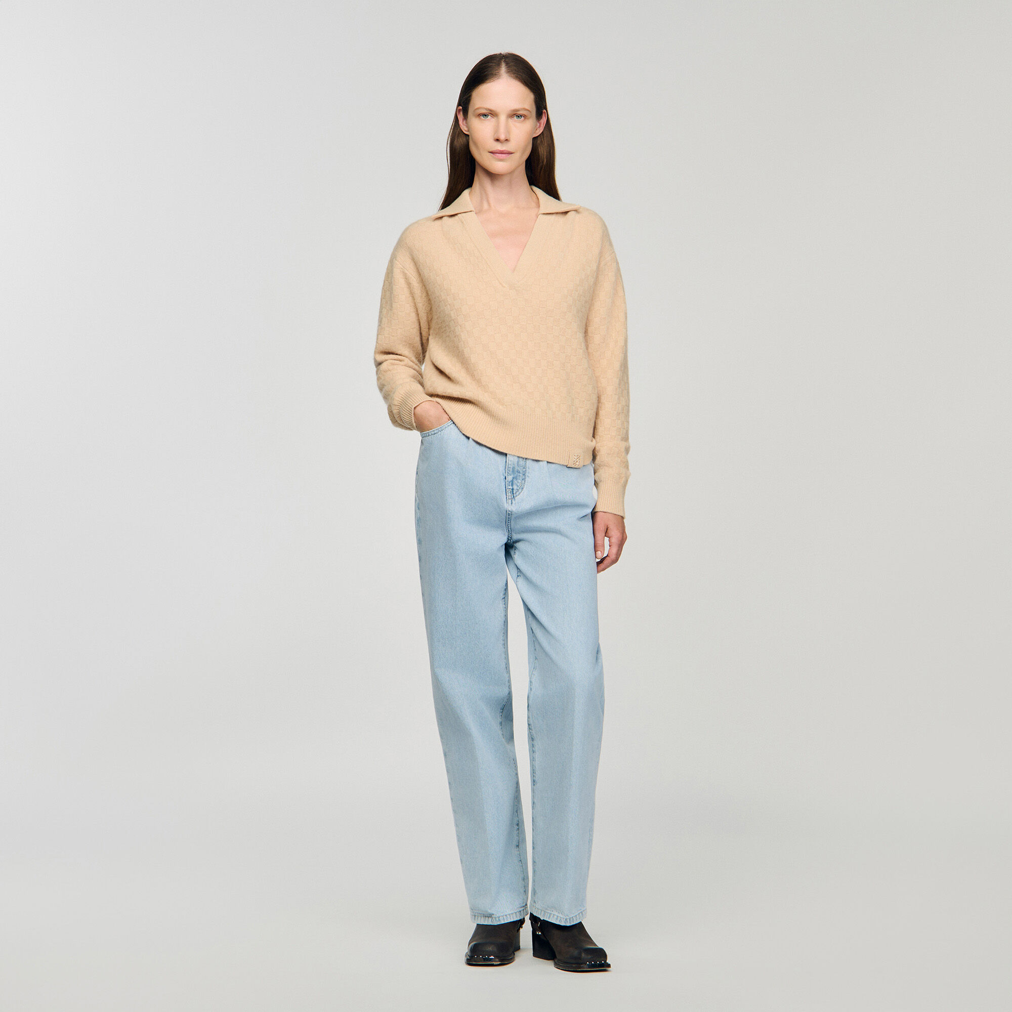Polo-neck jumper