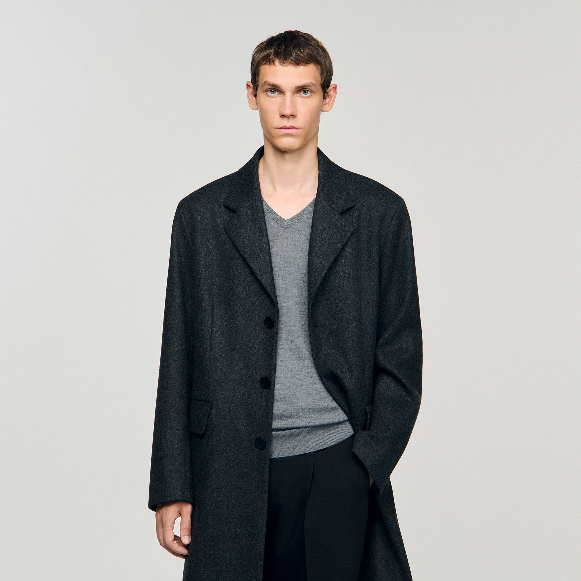 Wool broadcloth coat
