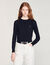 Padded round neck cropped cardigan