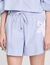 Striped shorts with flower detail