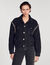 Oversized denim jacket with rhinestones