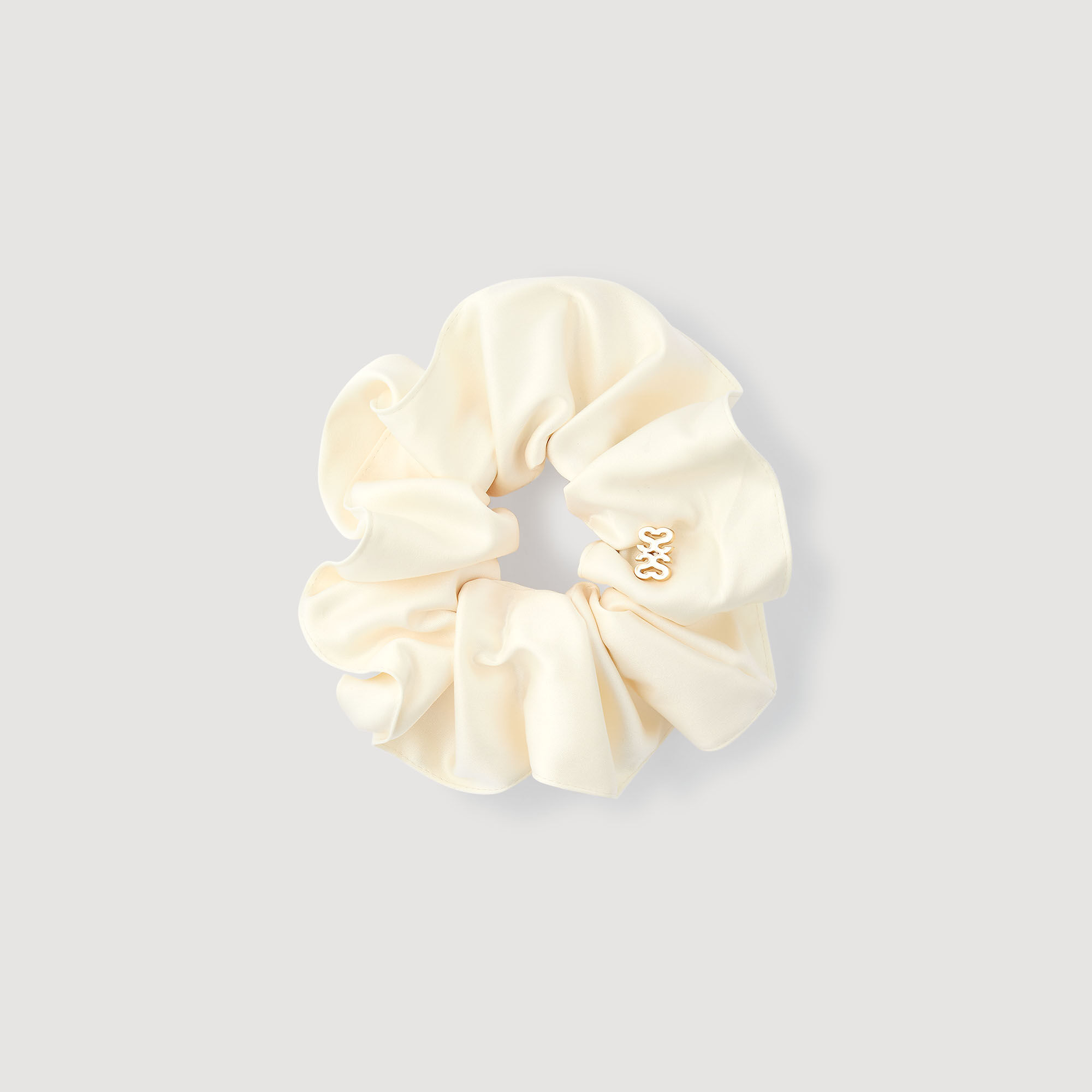 Plain satin-effect scrunchie