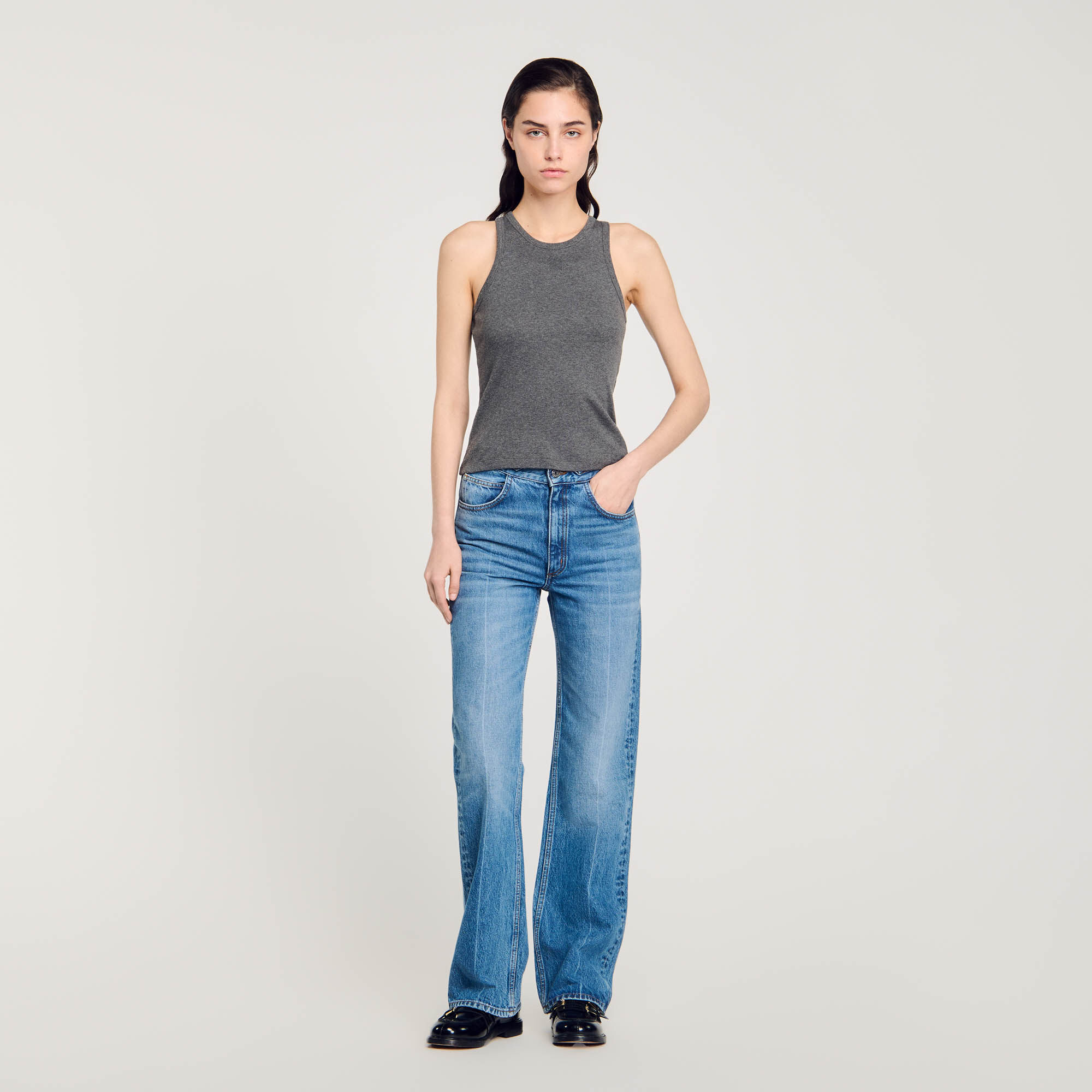 Vest top with American armholes