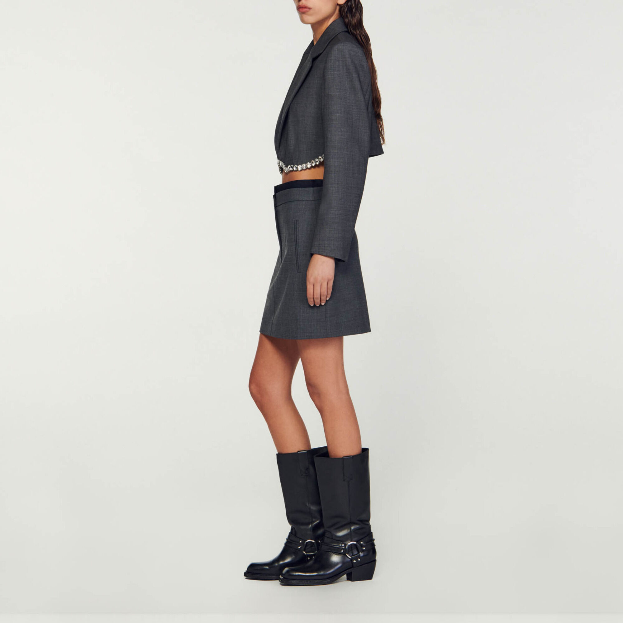 Elasticated mini skirt