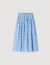 Long gingham linen skirt