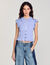 Striped smocked T-shirt