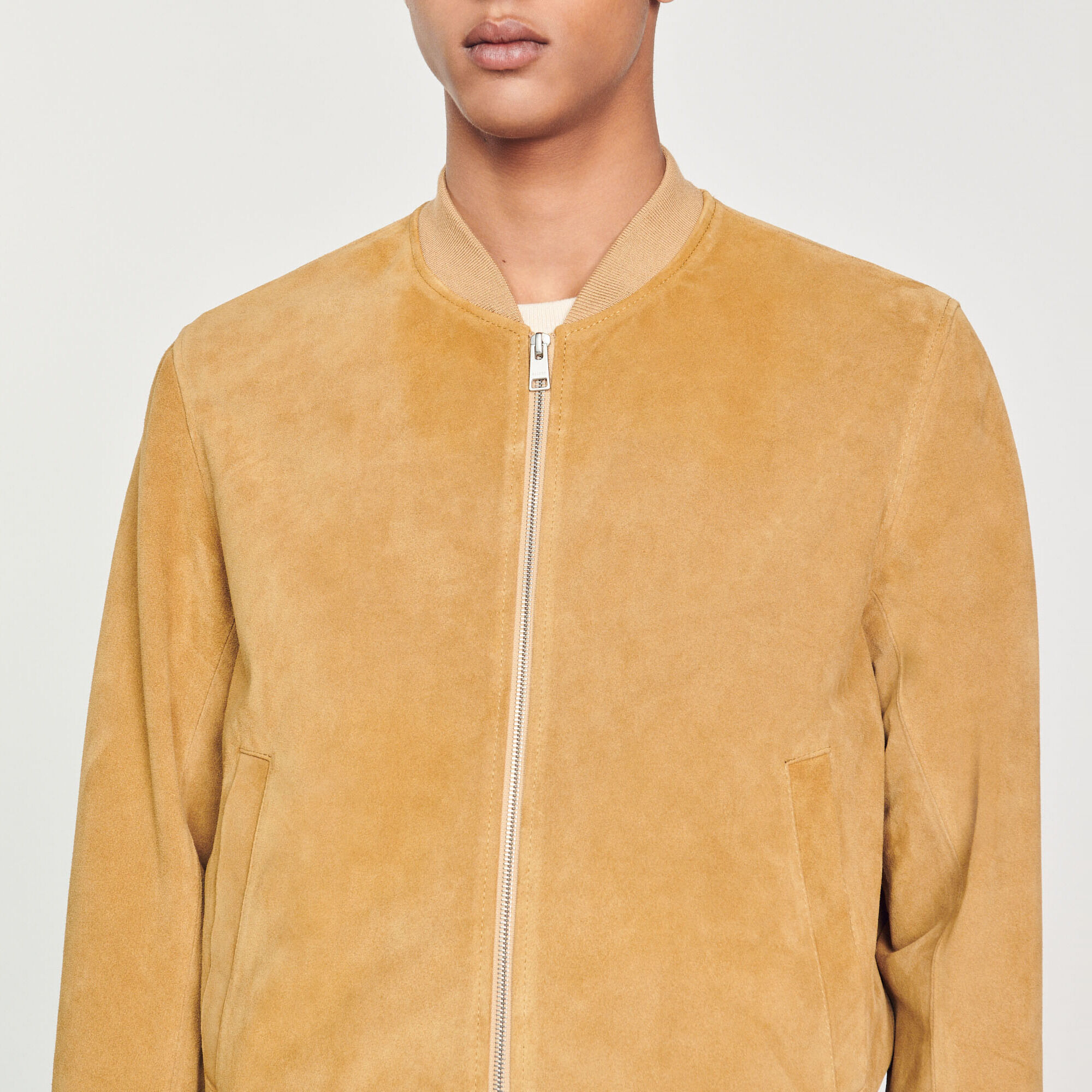 Suede leather jacket