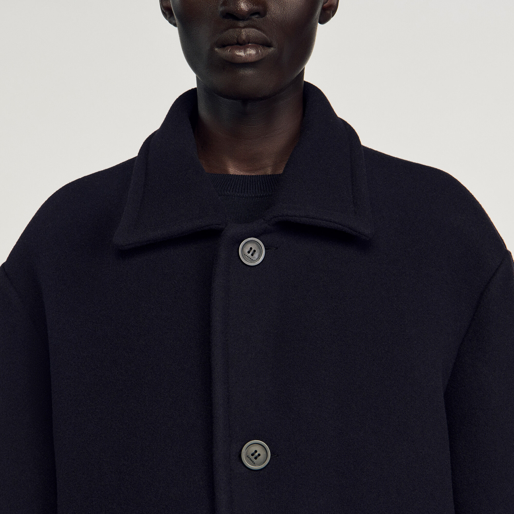 Long wool and cashmere coat - Men | Sandro