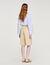 Cotton Bermudas with cutout flowers
