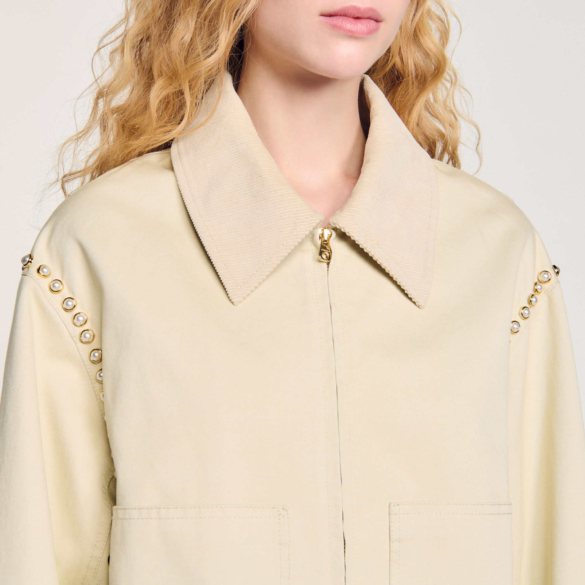 Jacket with beaded details