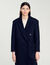 Long wool-blend coat