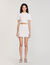 Short pearl bead knit skirt