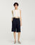 Linen-blend Bermuda shorts