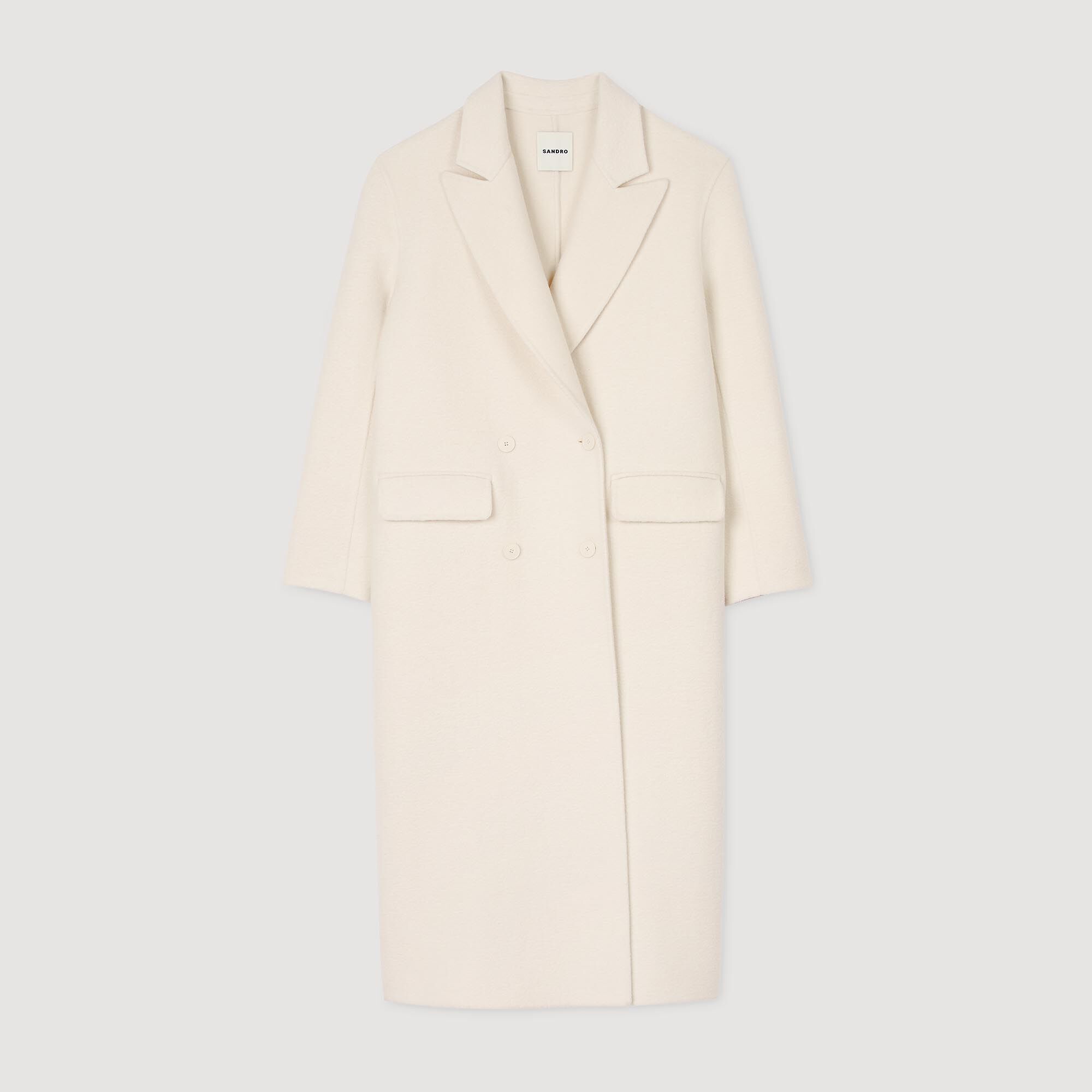 Long wool-blend coat