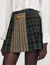 Short checked pleated skirt