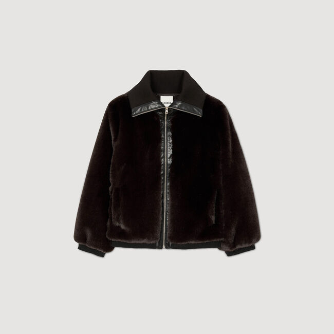 Short faux fur coat