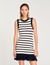 Striped knit short dress