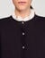 Cardigan with removable ruffle collar