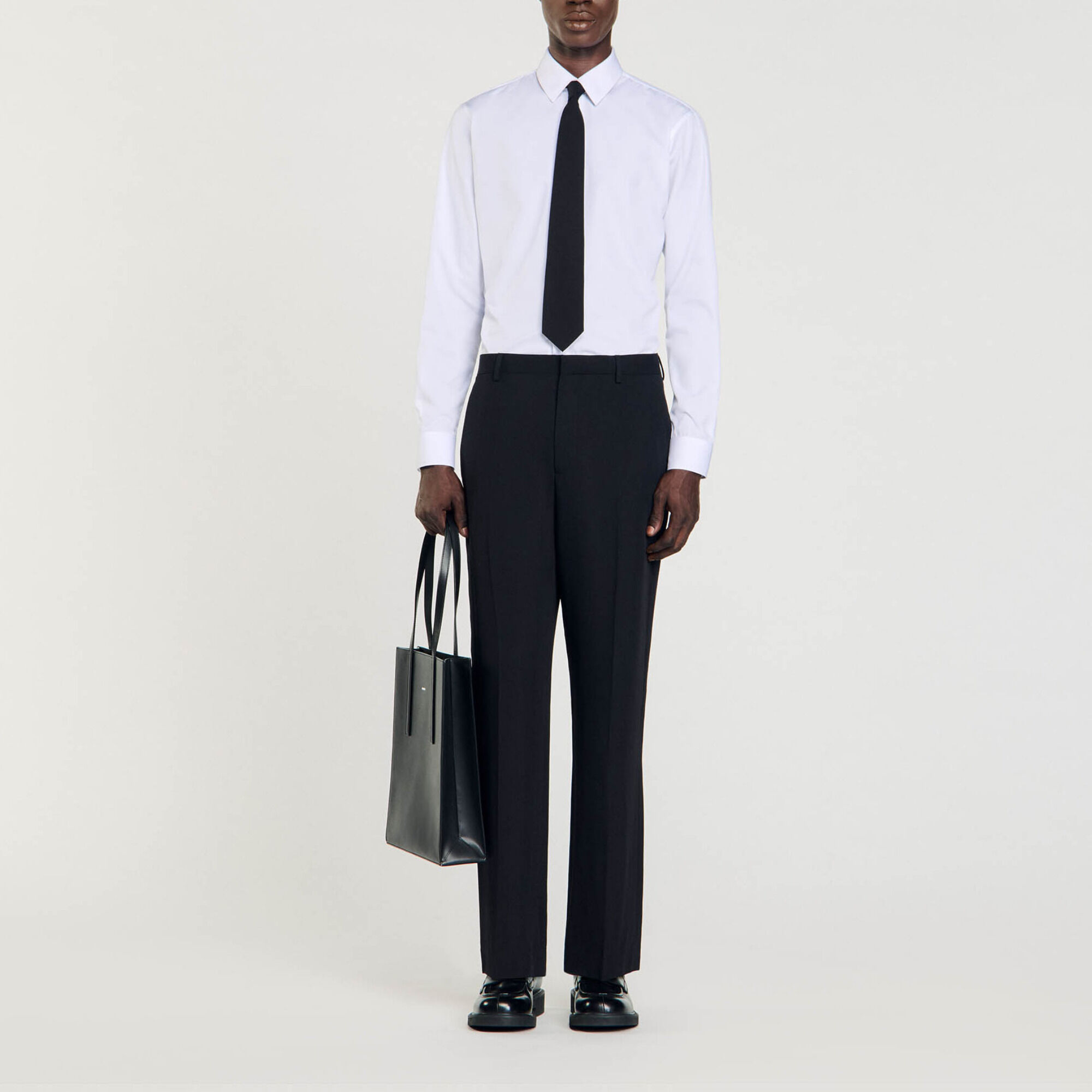 Wool suit trousers