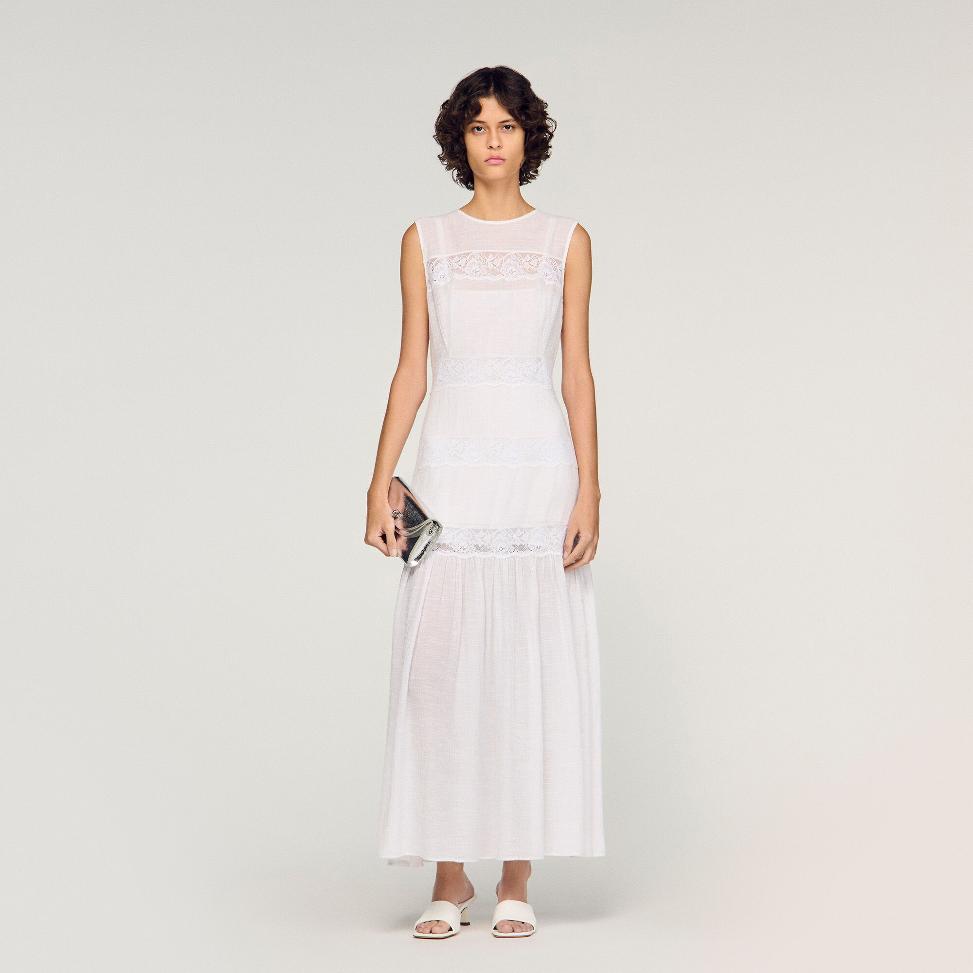 Crepon maxi dress