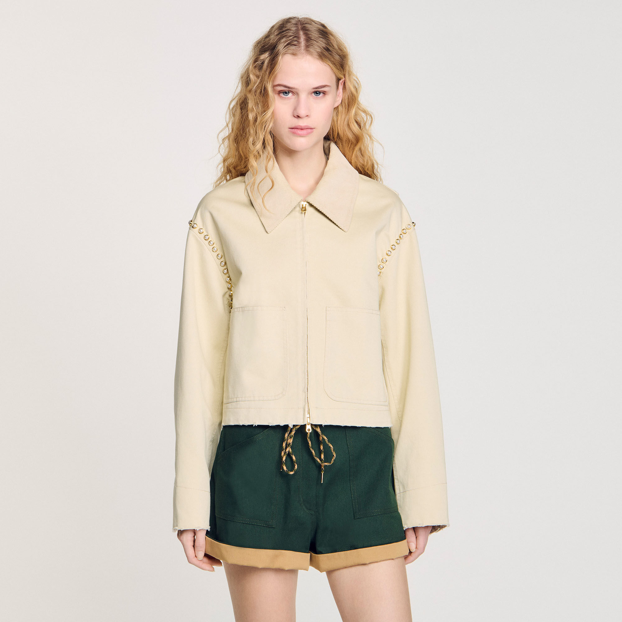 Jacket with beaded details