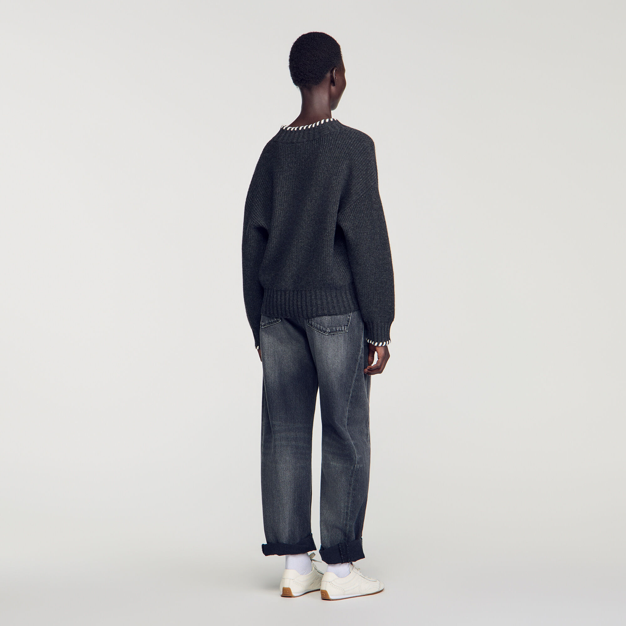 Braided V-neck jumper - Women | Sandro