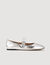 Shiny leather ballet flats