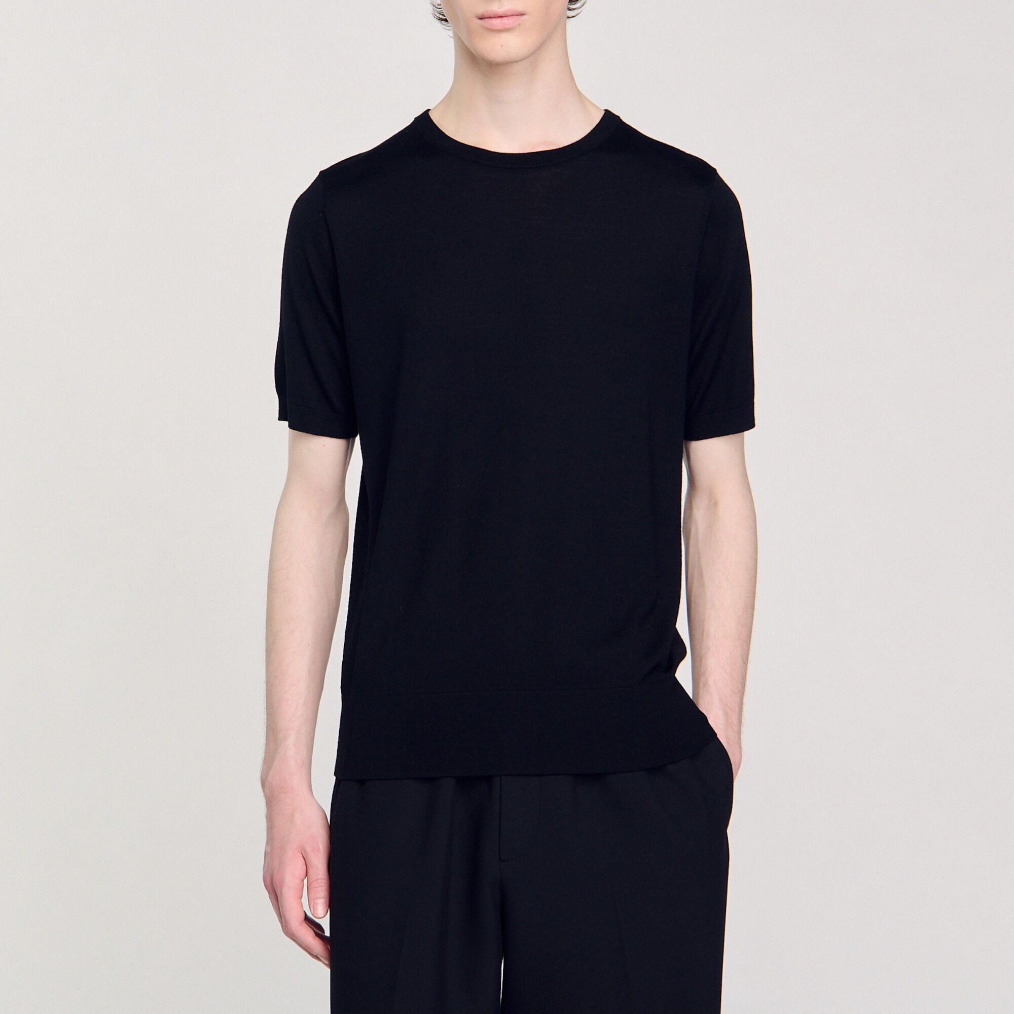 Flowing knit T-shirt - Men | Sandro