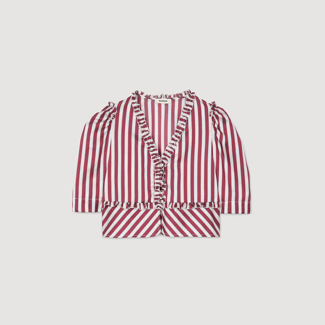 Ruffled striped shirt