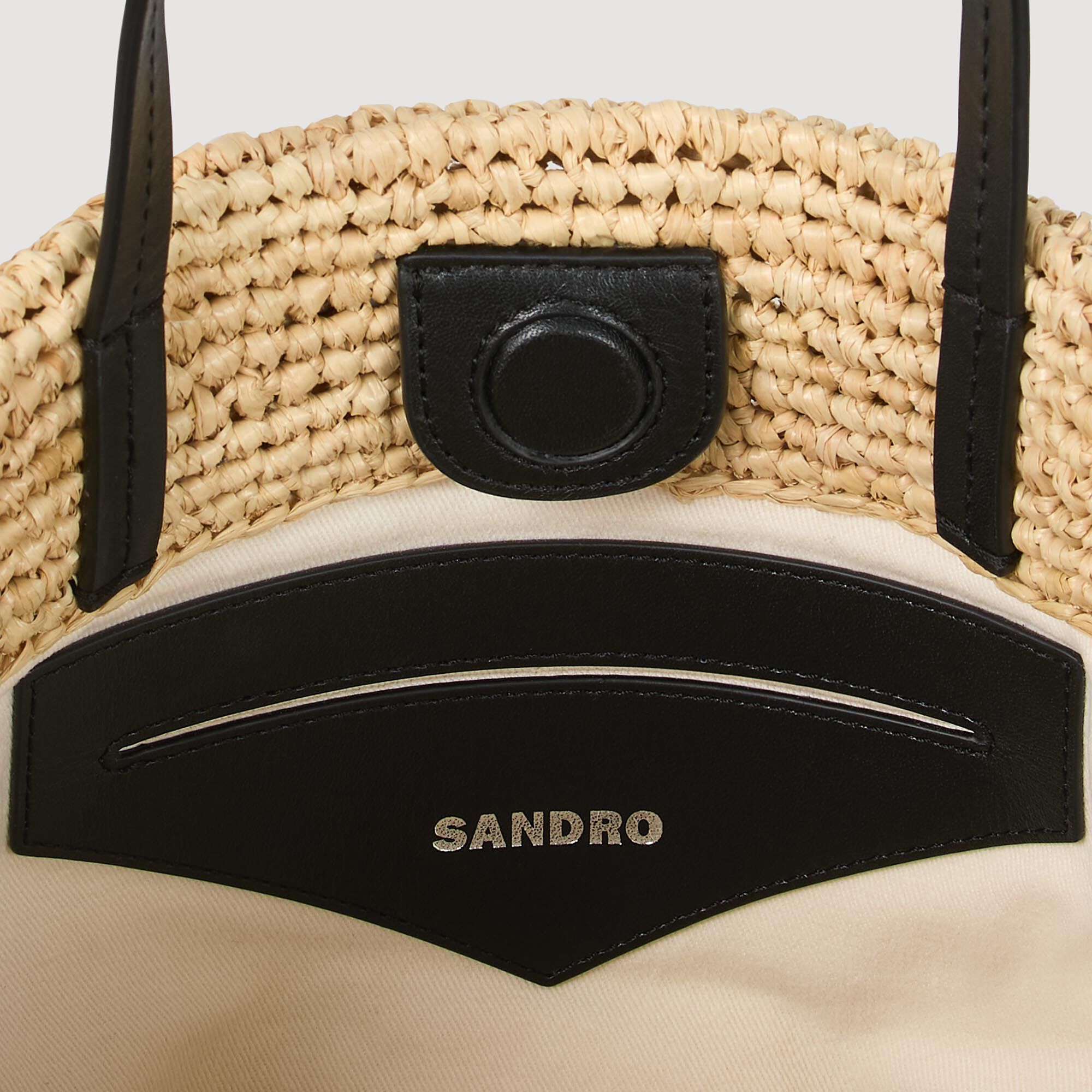 Raffia basket bag
