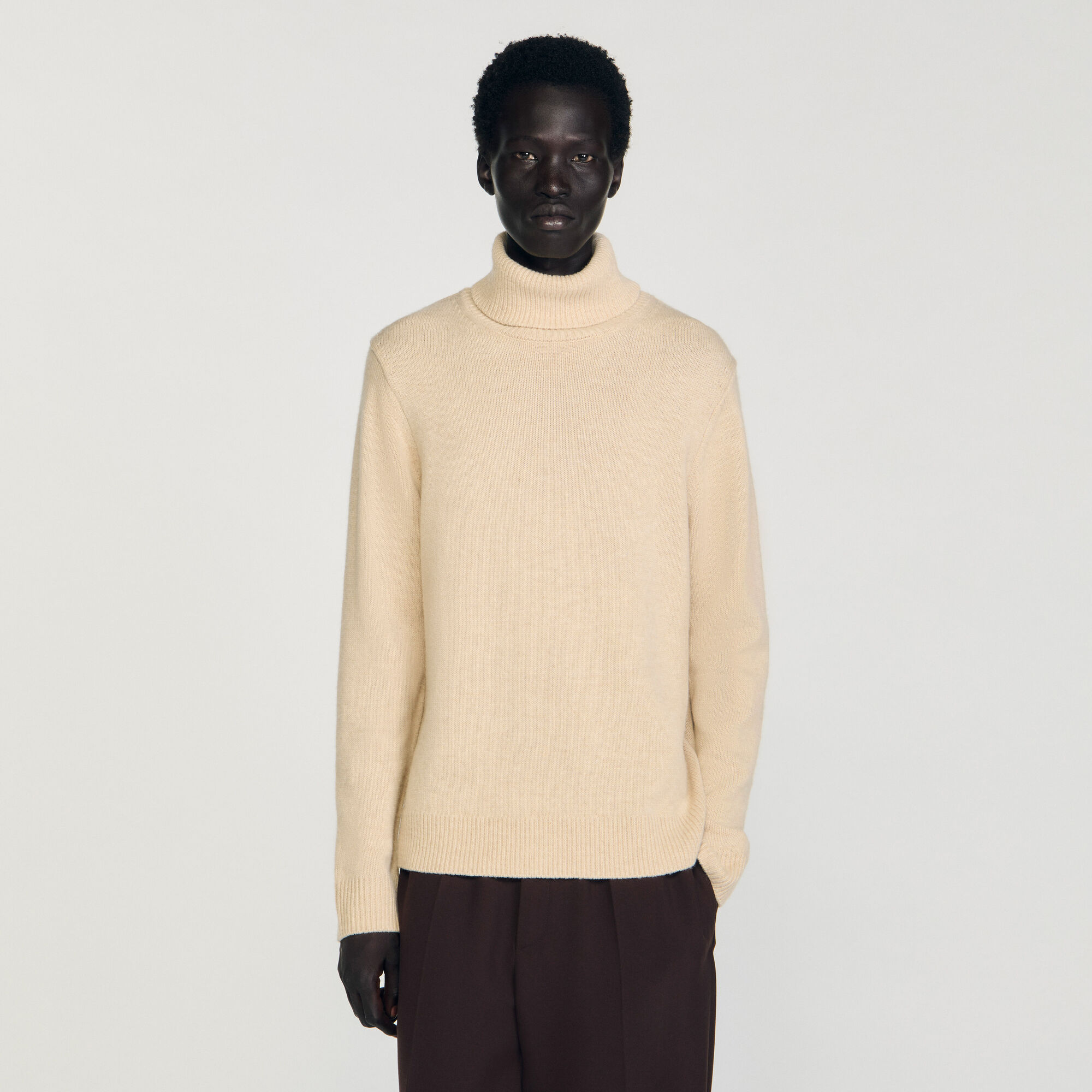Wool and cashmere turtleneck jumper