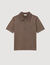 Knitted polo shirt with zip collar