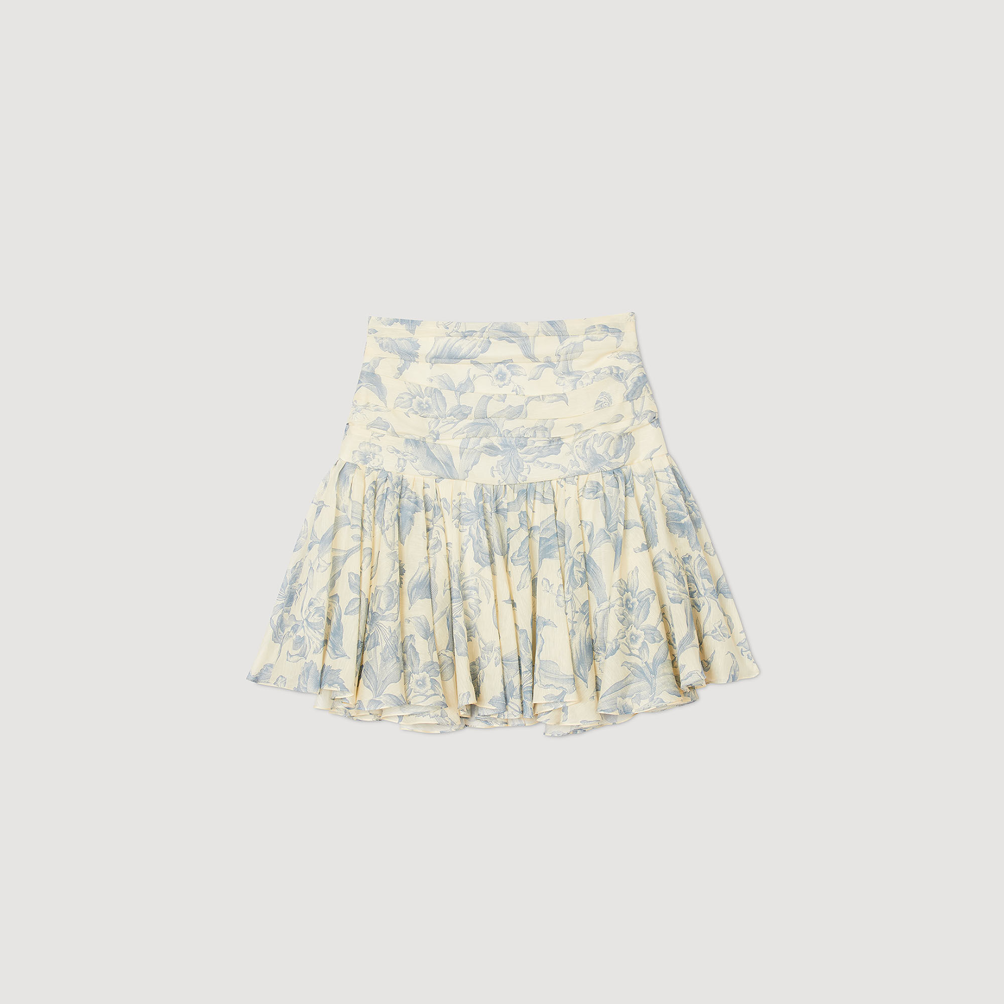 Floral ruffled skirt