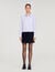 Short dress with dual materials
